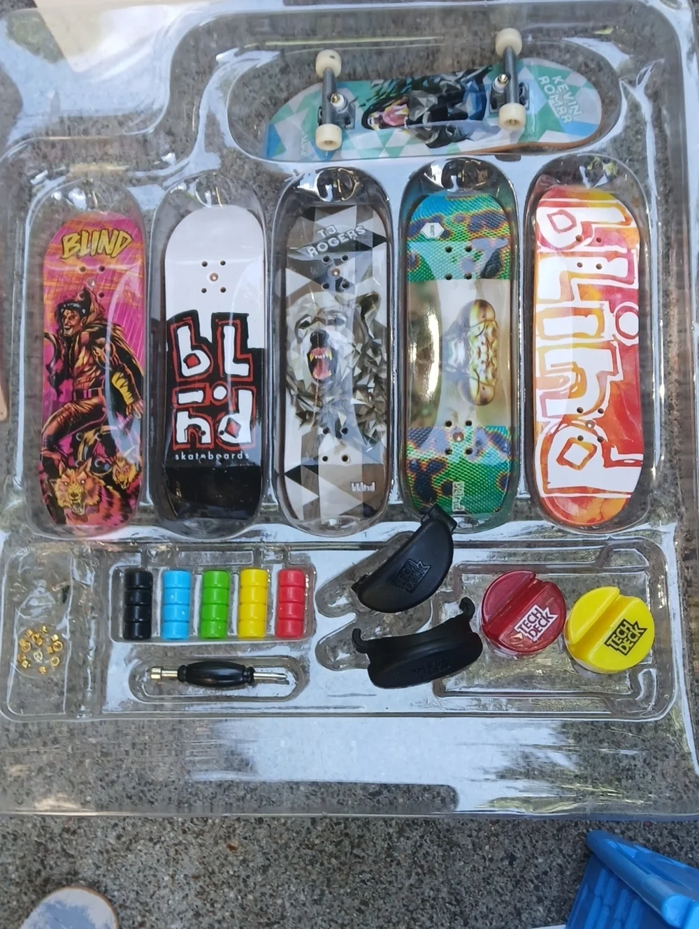 Tech Deck finger skateboard lot, includes multiple miniature boards